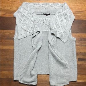 Boutique Gray Knit Cashmere Blend Sweater Vest